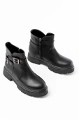 508-3037 Siyah Toka Aksesuarlı Fermuarlı  Günlük Kadın Bot thumbnail 1