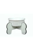 RealWood Suya Dayanıklı, Ahşap,Tekli,Seramik Kaseli Kedi-Küçük Irk Köpek Mama ve Su Kabı Stantı- 400 ml. - 2