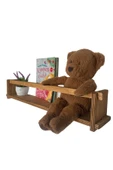 RealWood Ahşap Dekoratif Çocuk Odası Rafı, Mutfak Rafı, Montessori Kitaplık 55 Cm. - 2
