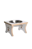 RealWood Ahşap Kaseli Tekli Büyük Irk Köpek Su-mama Standı - 1