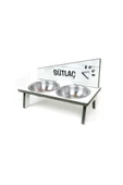 RealWood Suya Dayanıklı Ahşap Çelik Kaseli Özel isim Baskılı Kedi-Köpek Mama ve Su Kabı Stantı - 5