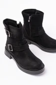 02-2014 Siyah Süet Toka Aksesuarlı Günlük Kadın Bot thumbnail 4