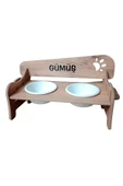 RealWood Kedi&köpek Su Ve Mama Kabı-özelisimbaskılı-meşe-meşemdf-2kademe-küçükortaırk-seramikbeyazkase-2*400 - 3