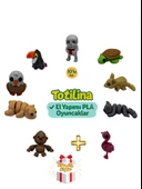 10'lu set (iskelet kaplumbağa fare kedi flamingo goril ayı kartal…) - 1