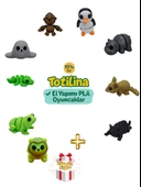 10'lu set (penguen hipopotam fare kedi aslan kurbağa timsah fok…) - 1