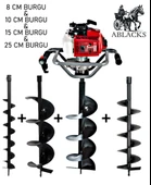 Ablacks Lüks Toprak Burgu Makinesi 8 – 10 – 15 -25 CM 4 Burgulu thumbnail 1