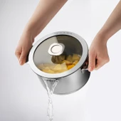 Schafer Steel Pro Çelik Tencere Seti 8 Parça-Inox - 7