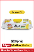 Sleepy Easy Clean Süper Yüzey Temizlik Mutfak Havlusu&mendili Limon Yağlı 50 Yaprak - 1
