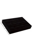 Tokyo Model Süet Kumaş Siyah Renk 34/24 Cm Yastıklı Çekmece Içi Saat Ve Takı Kutusu thumbnail 1