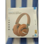 ABK-08 Bluetooth 5.3 Kulak Üstü Kulaklık Kahverengi  Hi-Fi Stereo, SD Kart, USB-C, HD Görüşme thumbnail 1