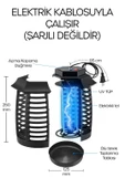 UV Işıklı Elektrikli Sinek Öldürücü Askılı Kulplu İç Dış Mekan Kablolu Sessiz Koku Yapmaz thumbnail 3