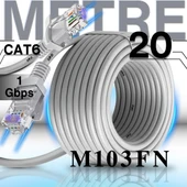 MN6 M103FN 20 Metre Internet Kablosu/CAT6-Gigabit Destekli-UTP/20 Metre ethernet Kablosu/iç Mekan Uyumlu thumbnail 1