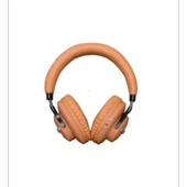 ABK-08 Bluetooth 5.3 Kulak Üstü Kulaklık Kahverengi  Hi-Fi Stereo, SD Kart, USB-C, HD Görüşme thumbnail 5