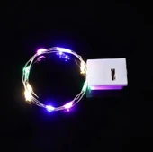 1mt Pilli Süsleme Ledi RGB Peri Led (3 Adet LR44 Pilleri Karışık Renkli Işık) thumbnail 1