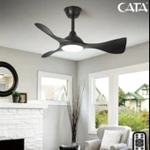 CATA Zürih Ledli Tavan Vantilatörü 40w Aydınlatma 70w Fan Kumandalı Dekoratif 3 Kanat - 3