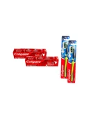 Colgate Optic White Parıldayan Beyazlık 50 ml x 2 - Colgate Super Flexi Diş Fıçası Orta 2 Adet - 1