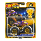 Hot Wheels JDV96 Monstr Trucks BIG FOOT TROPHY ŞAMPİYONLARI TEKLİ ARABA - Scratch Attack JDW04 - 1