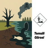 Metal Alüminyum Düz 30x30 cm Levha Su Kirliliği Zehirli Madde Oksijen Yetersizliği Uyarı Levhası thumbnail 5