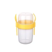 Çift Hazneli - Çatal Kaşıklı Portatif Müsli -Atıştırmalık Kabı 1100 ML - 10