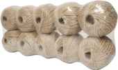 Jütburada Bej Jüt İplik 100 Metre 10 Adet Hasır İp Kırnap İp Doğal İp Çuval İp - 3
