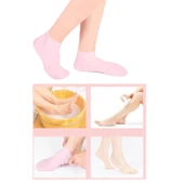 1 çift silikon jel topuk nemlendirici çorap ayak bakımı çatlama koruyucu krem çorabı - 5