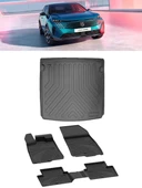 Sahler Peugeot 3008 Hybrid 2024 Sonrası 4.5D Paspas 3D Üst Bagaj Havuzu Set thumbnail 1