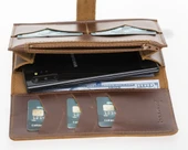 Koala 6.5 inch Uyumlu Deri Kartlıklı Kılıf G2 Kahve - 2