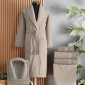 Schafer Home Bohemia Banyo Seti 6 Parça-Antrasit/Krem - 1