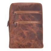 Hidden Castle Deri Sırt Çantası Antik Kahverengi - 1