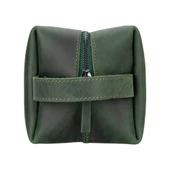 Deri Bakım Ve Seyahat Çantası, X Beden, Antik Koyu Yeşil - 4