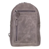 Blake Gerçek Deri Çapraz Çanta Antik Efektli Gri - 1