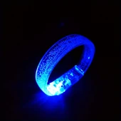 Mavi Led Işıklı Baskı Yapılabilen Pilli Bileklik Bilezik 1,5 cm Genişlik - 3
