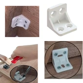 Plastik L Köşe Bağlantı Aparatı, L Plastik Gönye Köşebent Beyaz 12 Adet thumbnail 4