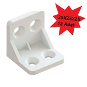 Plastik L Köşe Bağlantı Aparatı, L Plastik Gönye Köşebent Beyaz 12 Adet thumbnail 5