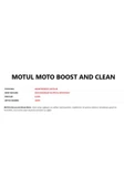 Motul Scooter Boost And Clean Benzin Oktan Arttırıcı Ve Yakıt Sistem Temizleyici 200ml thumbnail 2