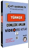 Tasarı TYT DGS KPSS ALESS MSÜ Türkçe Cümlede Anlam Video Ders Notları - 1