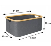 50 Lt Katlanır Kumaş Bambu Çamaşır Sepeti Kirli Çamaşır Sepeti Oyuncak Sepeti thumbnail 4