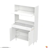 Modilayn VİO (95x163,4x32.5 cm) Çekmeceli, Kapaklı, Ekmeklikli. Mini/Midi Mikrodalga Mutfak Dolabı - 8