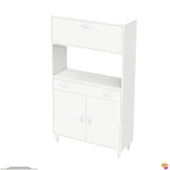 Modilayn VİO (95x163,4x32.5 cm) Çekmeceli, Kapaklı, Ekmeklikli. Mini/Midi Mikrodalga Mutfak Dolabı - 9