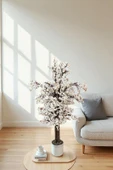Yoğun Yapraklı 100 cm Yapay Sakura Bahar Dalı Ağacı Premium - 8