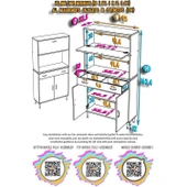 Modilayn VİO (95x163,4x32.5 cm) Çekmeceli, Kapaklı, Ekmeklikli. Mini/Midi Mikrodalga Mutfak Dolabı - 5