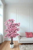 Yoğun Yapraklı 100 cm Yapay Sakura Bahar Dalı Ağacı Premium - 5
