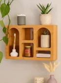 Dekoratif Bambu Duvar Rafı 40X28 Cm Dekor Obje Düzenleyici Organizer Raf thumbnail 1