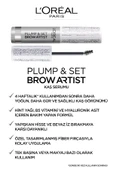 L'Oreal Paris Brow Artist Plump Set Kaş Sabitleyici Maskara Transparan - 3