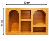 Dekoratif Bambu Duvar Rafı 40X28 Cm Dekor Obje Düzenleyici Organizer Raf thumbnail 2