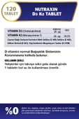 Nutraxin Vitamin D3K2 1000 IU 120 Tablet thumbnail 2