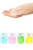 4’lü Renkli Mini Kağıt Sabun Kutusu – 400 Yaprak Parfümlü, Tek Kullanımlık Taşınabilir El Sabunu thumbnail 6