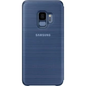 Galaxy S9 ile Uyumlu Led View Cover Kılıf Mavi EF-NG960PLEGWW - 2