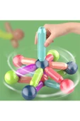 raintoys Manyetik Çubuklar Zeka Geliştirici Eğitici Oyuncak 42 Parça - 5