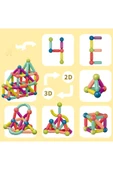 raintoys Manyetik Çubuklar Zeka Geliştirici Eğitici Oyuncak 42 Parça - 2